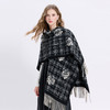 三彩2025新款香风山茶花格纹外搭披肩经典保暖流苏旅行松弛 商品缩略图4