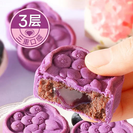 叶黄素蓝莓糕 蓝莓夹心糕传统糕点解馋休闲下午茶小零食  商品图5