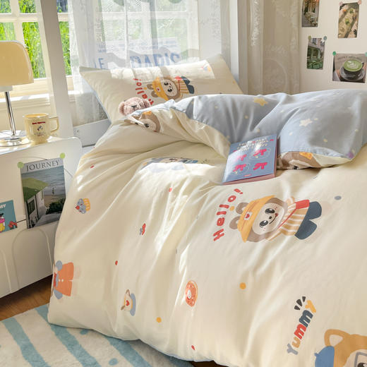 自然醒全棉学生季三件套大学生宿舍床上用品纯棉套件被套单人床单枕套NH165 商品图11