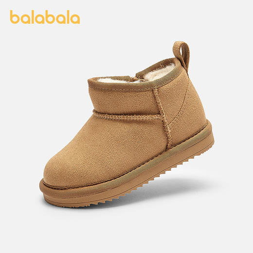 巴拉巴拉童鞋儿童雪地靴男女童短靴2025新冬靴子加厚加绒棉靴防滑 商品图0