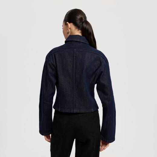 oneup收腰拉链牛仔夹克 商品图3