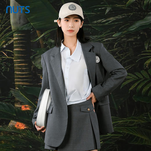 NUTS春秋季新款高级感气质职业通勤直筒西装外套女412041070 商品图0