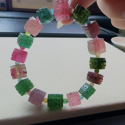 回纹雕刻单圈碧玺手串 商品图5