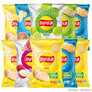 乐事（Lay's）薯片 混合多口味40g*10包 400g 零食礼包 百事食品 /休闲食品 /膨化食品 /薯片 商品图1