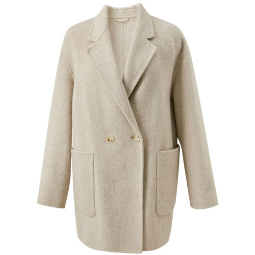 【三彩宋轶同款】[100绵羊毛]2025冬季新款双面呢大衣中长毛呢外套S 商品图4