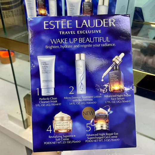 【保税仓直发·全球购·蚂蚁链可扫码溯源】STEE LAUDER雅诗兰黛五件套-智妍乳霜75ml+净莹柔肤洁面乳150ml+精华眼霜15ml+精华露100ml+经典原生液200ml【爆款专属】 商品图4