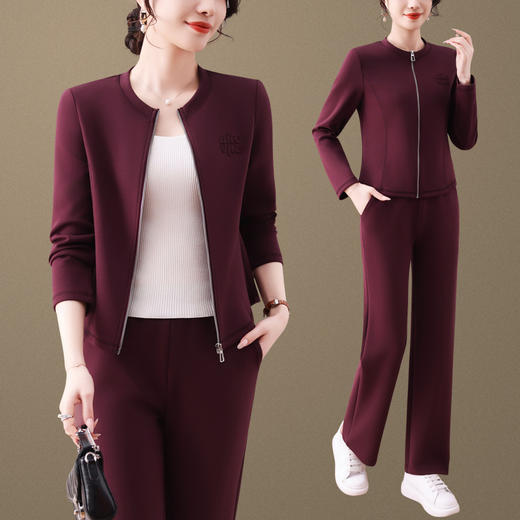 SP13-6511韩系慵懒风休闲运动套装女春秋2025时尚时髦减龄设计感小众两件套 商品图3