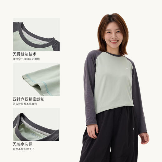 Q21蒲公英拼色长袖T恤 商品图3