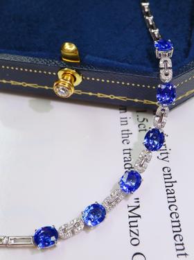 4.6ct刻面蓝宝石手链