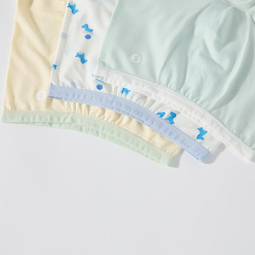 怡比欢乐动物园男童平角内裤3条入HY25AUN201蓝绿色调90#-140# 商品图14