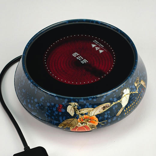 微哲明丨柿柿如意 窑变陶瓷 茶道电陶炉 1000W 宝蓝圆型/白色方型 不含壶 商品图2