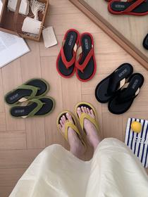 【GZ】无忧购“清仓大促”法式简约磨砂牛皮绒面休闲夹趾凉拖G608-1（截单后3-5天发货)