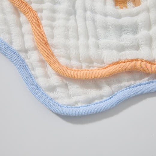 怡比快乐森林6层纱布围嘴2条入HY25AUP210黄蓝色调27*28cm 商品图7