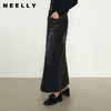 NEELLY纳俪商场同款秋新款A字廓形水洗牛仔百搭半身裙女显瘦长裙N25084E04609 商品缩略图0