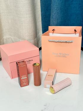 D081417两支装口红+永生玫瑰花限定粉抽屉盒礼盒