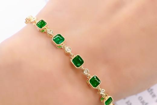 1.6vt刻面祖母绿手链 商品图4