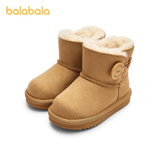巴拉巴拉童鞋儿童雪地靴男女童棉靴加厚加绒中筒靴2025新款冬靴子 商品图4