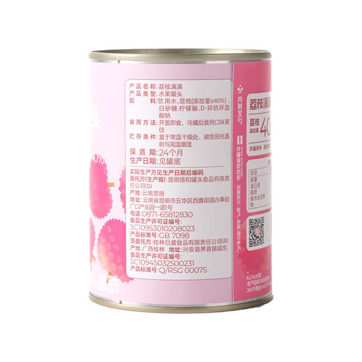 【新品上市】德和 荔枝满满水果罐头567g 0香精0色素0甜味剂 手工去核 果实饱满 晶莹多汁  #润 商品图7