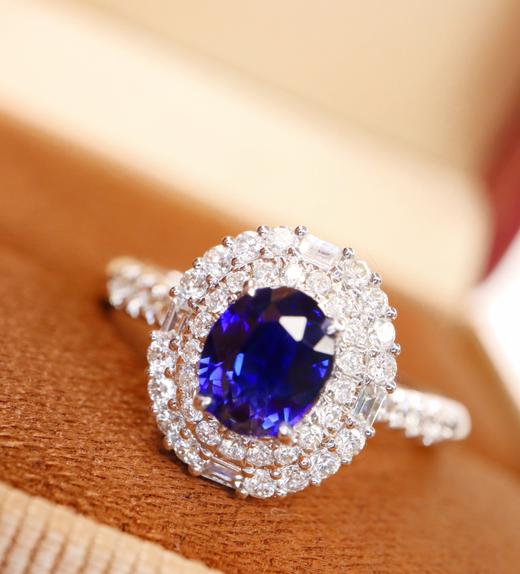 1.49ct刻面蓝宝石戒指 商品图0