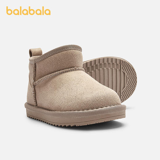 巴拉巴拉童鞋儿童雪地靴男女童短靴2025新冬靴子加厚加绒棉靴防滑 商品图1