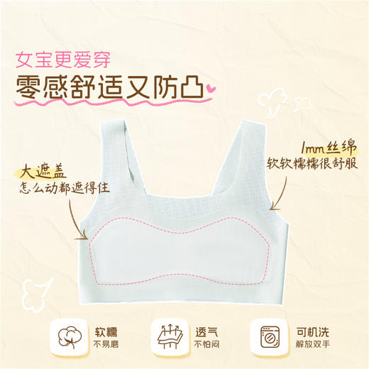 [小糯绵]女童内衣发育少女轻薄透气抗菌小学生文胸背心胸衣 商品图3