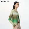 NEELLY纳俪商场同款秋季新款羊毛混纺针织衫两件套女新款渐变条纹N25084A04582 商品缩略图0