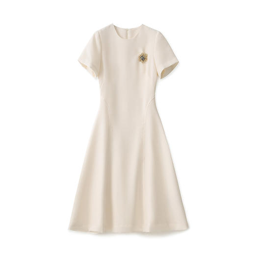 「高货wl」全新升级【铂金会员358/天猫479/差价121】(51450)洛诗琳法式优雅通勤连衣裙2025夏季收腰端庄亚麻连衣裙女 商品图4