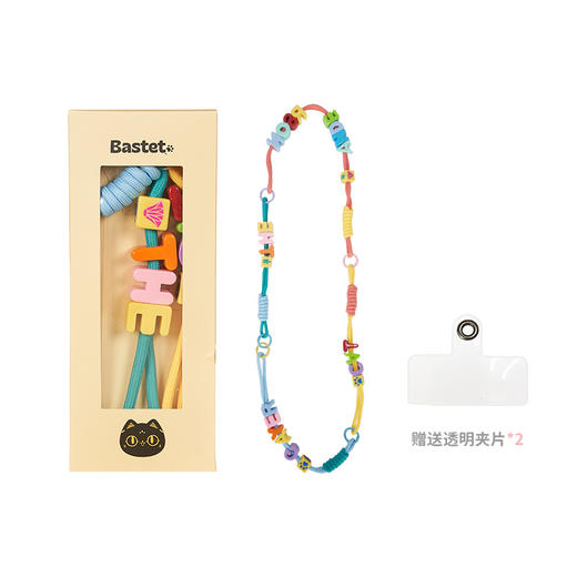大英博物馆巴斯特系列多巴胺撞色字母一款三用手机挂绳 商品图4