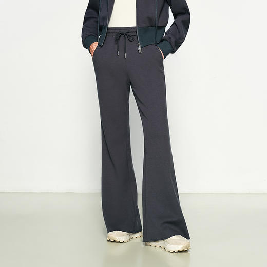 NEELLY纳俪商场同款秋季新款浅色舒适通勤卫裤女小个子显瘦阔腿裤N25084H04410 商品图2