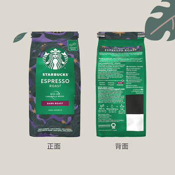 星巴克烘焙咖啡豆 浓缩烘焙  深度烘焙 200g可做20杯 /水饮冲调 /咖啡 /咖啡豆/粉 商品图5