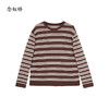 【商场同款】CNK5869 “轻薄醋纤条纹针织” 软糯舒适咖色条纹宽松毛衫 商品缩略图10