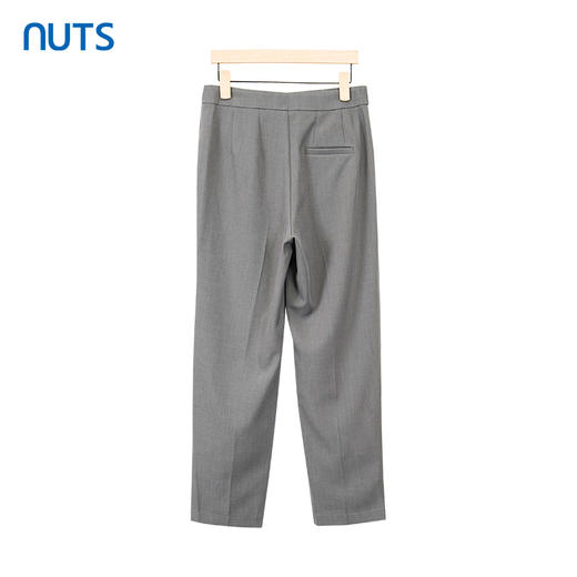 NUTS春季新款纯色简约高腰时尚通勤直筒西装长裤女413072339 商品图3
