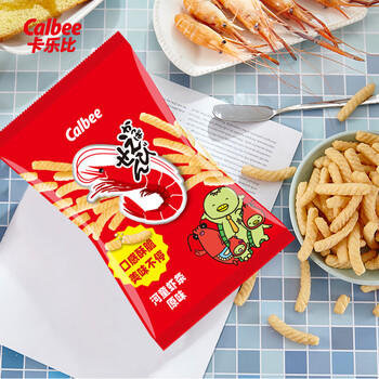 卡乐比（Calbee）虾条 原味90g*2 泰国进口 办公室解馋小吃 休闲零食膨化食 商品图2