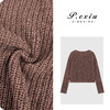 04-4潘依绣丁丁宠粉带子纱慵懒感镂空坑条圆领针织上衣 C056 商品缩略图0