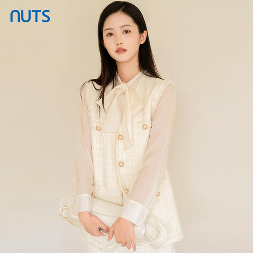 NUTS商场同款春秋款时尚气质小香风马夹女4320301A1 商品图4
