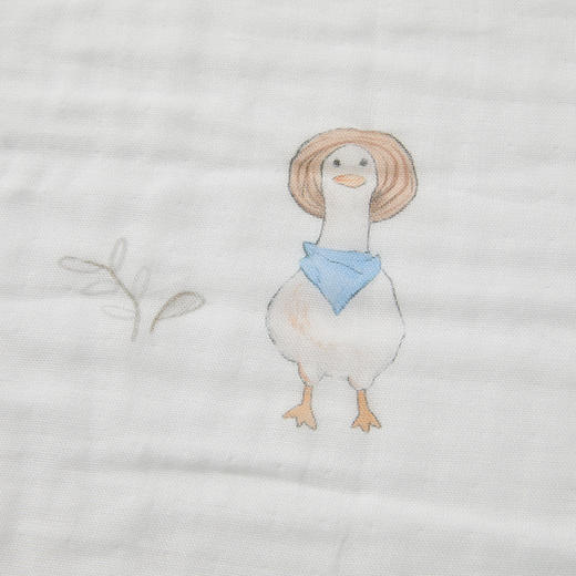 怡比鹅宝日记4层纱布多功能巾HY25AUP200白蓝色调110*110cm 商品图7