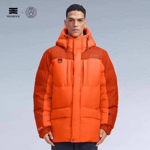 天石鹅铠甲800蓬鹅绒加厚防风羽绒服男士女士中长款雪山东北严寒GX013 商品图10