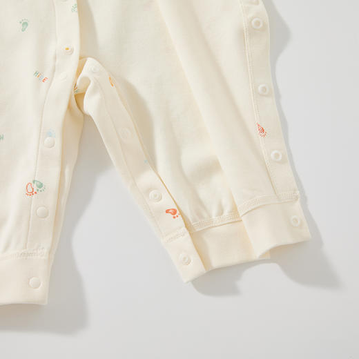 怡比梦想的足迹长袖开襟哈衣HY25AUN021黄白色调59#-80# 商品图10