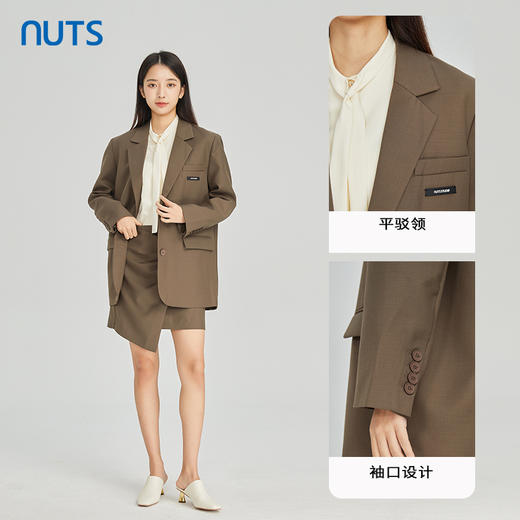 NUTS商场同款春秋款时尚宽松通勤西装外套女315048053B 商品图2