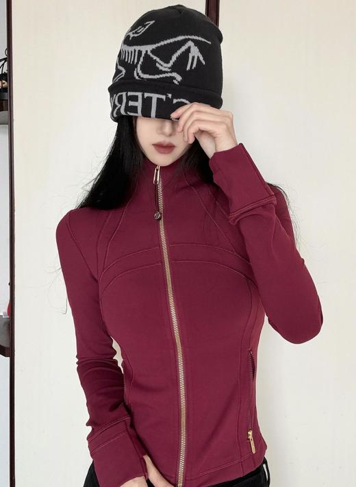 点此购买 lulu露露春秋季女士金标拉链运动夹克外套 LL 327188 商品图7