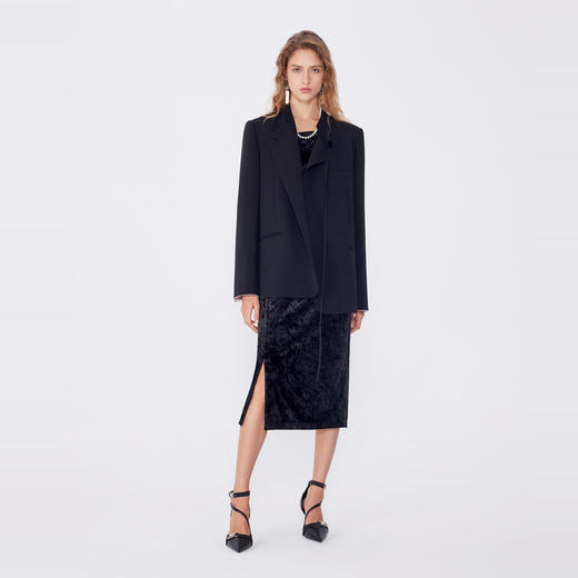 NEELLY纳俪商场同款秋季新款时尚廓形气质西装外套高级设计感西服N25084C04603 商品图2