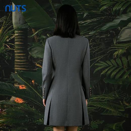 NUTS春秋季新款高级感气质高腰压褶短款西装连衣裙女412101020 商品图4