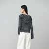 NEELLY纳俪商场同款秋新款经典简约条纹撞色针织衫女随性舒适上衣N25084A05509 商品缩略图1