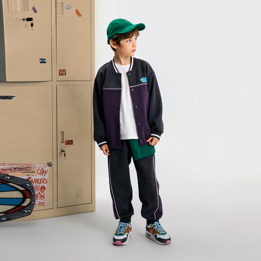 【MQD】【上衣裤】男大童秋季新品潮酷学院风运动外套套装 商品图2