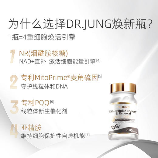 DR.JUNG荣博士 焕新瓶 NAD+冻龄胶囊30粒/瓶 礼盒装【保税进口】 商品图4