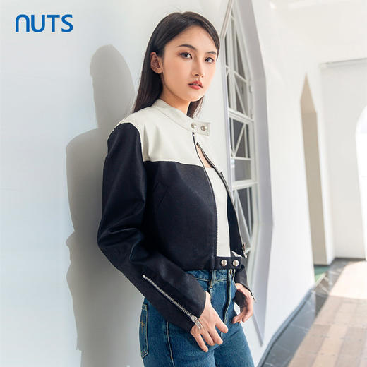 NUTS商场同款春秋款时尚甜酷气质短外套女4340415A1 商品图1