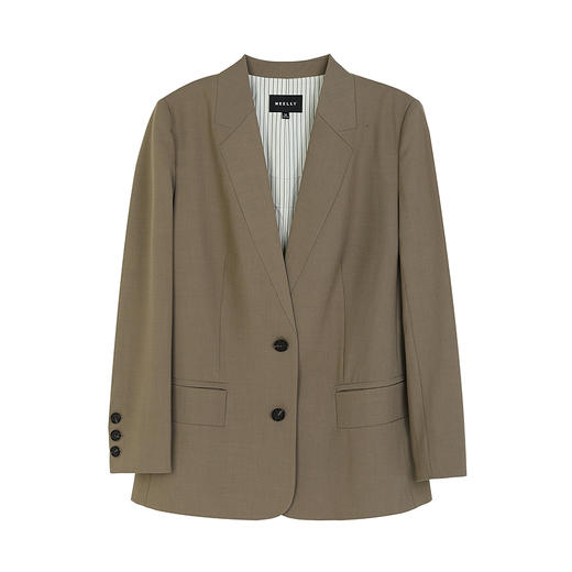 NEELLY纳俪商场同款秋季新款休闲百搭西装外套女廓形显瘦上衣N25084W04595 商品图3