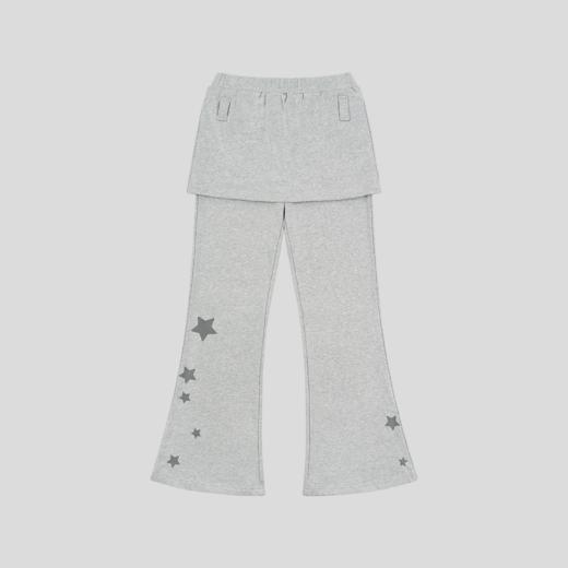 GOODBAI GOODEES 星星印花假两件裙裤微喇休闲长裤 商品图3