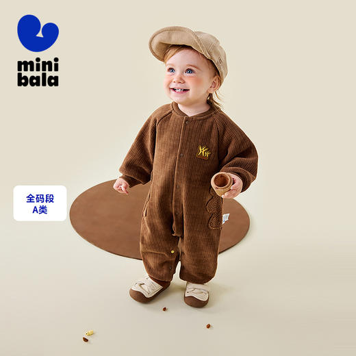 迷你巴拉婴儿衣服宝宝可爱造型外出连体衣毛绒保暖爬服2025年秋季 商品图0