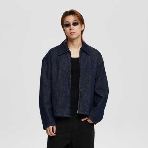 oneup宽松拉链牛仔夹克 商品图1